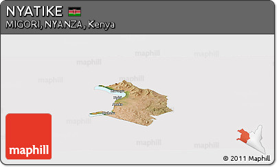 Satellite Panoramic Map of NYATIKE, cropped outside