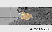 Satellite Panoramic Map of NYATIKE, darken, desaturated