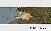 Satellite Panoramic Map of NYATIKE, darken
