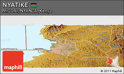 Satellite Panoramic Map of NYATIKE, physical outside