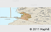 Satellite Panoramic Map of NYATIKE, shaded relief outside