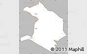 Gray Simple Map of NYATIKE, cropped outside