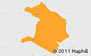 Political Simple Map of NYATIKE, single color outside