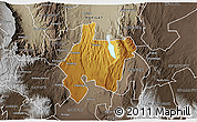 Physical 3D Map of MOGOTIO, semi-desaturated