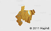 Physical 3D Map of MOGOTIO, single color outside