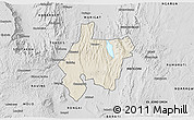 Shaded Relief 3D Map of MOGOTIO, desaturated