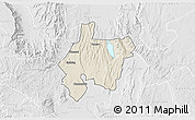 Shaded Relief 3D Map of MOGOTIO, lighten, desaturated