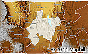 Shaded Relief 3D Map of MOGOTIO, physical outside