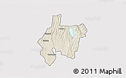 Shaded Relief 3D Map of MOGOTIO, single color outside