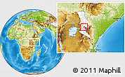 Physical Location Map of MOGOTIO, highlighted grandparent region, within the entire country