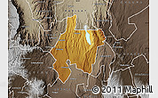 Physical Map of MOGOTIO, semi-desaturated