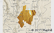 Physical Map of MOGOTIO, shaded relief outside