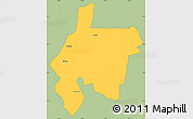 Savanna Style Simple Map of MOGOTIO, single color outside