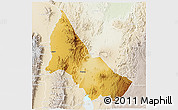 Physical 3D Map of NGINYANG, lighten