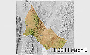 Satellite 3D Map of NGINYANG, lighten, desaturated