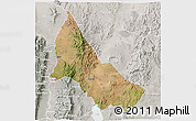 Satellite 3D Map of NGINYANG, lighten, semi-desaturated