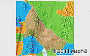 Satellite 3D Map of NGINYANG, political outside