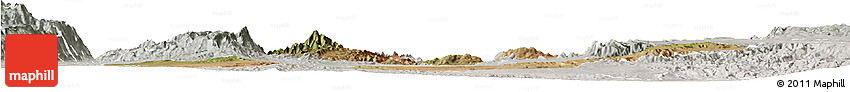 Satellite Horizon Map of NGINYANG, lighten, semi-desaturated