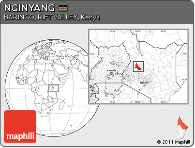 Blank Location Map of NGINYANG