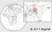 Blank Location Map of NGINYANG, highlighted parent region, highlighted grandparent region, within the entire country