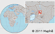 Gray Location Map of NGINYANG, highlighted parent region