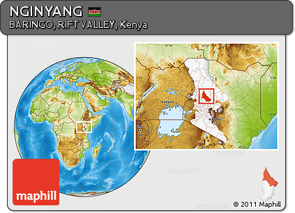 Physical Location Map of NGINYANG, highlighted grandparent region