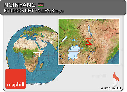 Satellite Location Map of NGINYANG