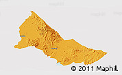 Political Panoramic Map of NGINYANG, cropped outside