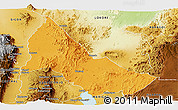 Political Panoramic Map of NGINYANG, physical outside