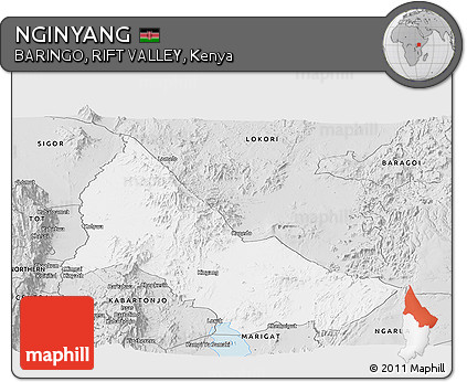 Silver Style Panoramic Map of NGINYANG