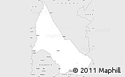 Silver Style Simple Map of NGINYANG