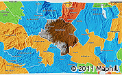 Physical 3D Map of RAVINE, political outside