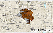 Physical 3D Map of RAVINE, shaded relief outside