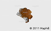 Physical 3D Map of RAVINE, single color outside