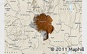 Physical Map of RAVINE, shaded relief outside