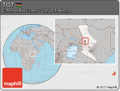 Gray Location Map of TOT, highlighted parent region, highlighted grandparent region