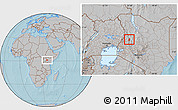 Gray Location Map of TOT, hill shading