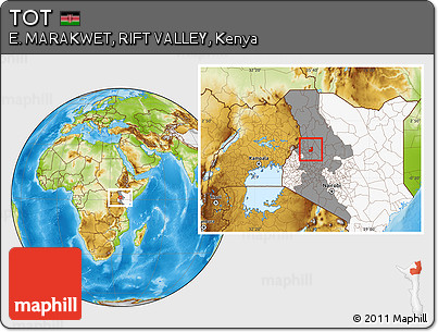 Physical Location Map of TOT, highlighted country, highlighted grandparent region