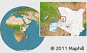 Satellite Location Map of TOT, highlighted country, highlighted parent region