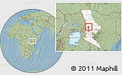 Savanna Style Location Map of TOT, highlighted parent region, highlighted grandparent region, hill shading