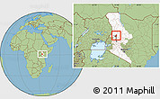 Savanna Style Location Map of TOT, highlighted parent region, highlighted grandparent region