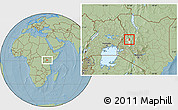 Savanna Style Location Map of TOT, highlighted parent region, hill shading