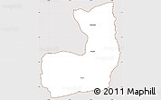 Classic Style Simple Map of TOT, cropped outside