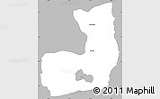 Gray Simple Map of TOT, single color outside