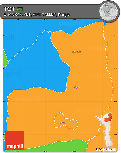 Political Simple Map of TOT