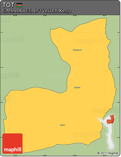 Savanna Style Simple Map of TOT, cropped outside