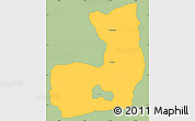 Savanna Style Simple Map of TOT, single color outside
