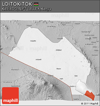 Gray 3D Map of LOITOKITOK