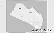 Gray 3D Map of LOITOKITOK, single color outside