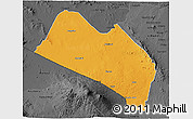 Political 3D Map of LOITOKITOK, darken, desaturated